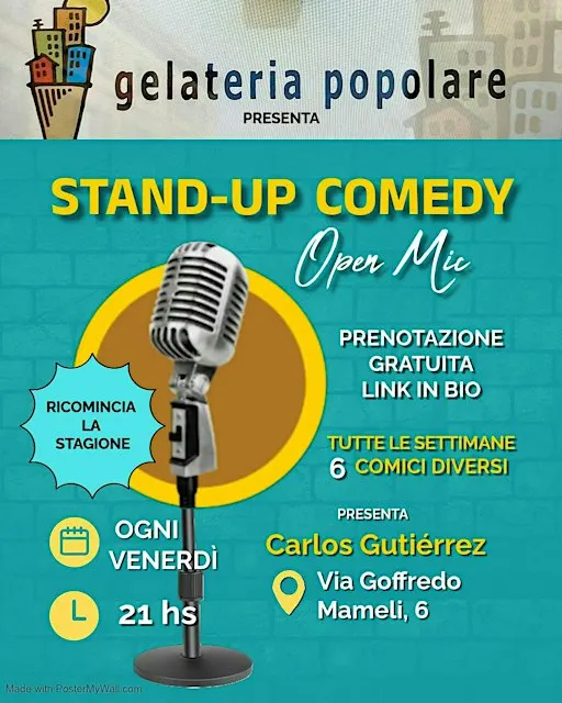 GELATERIA POPOLARE | Open mic Stand-up Comedy