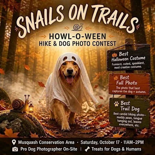 Howl-O-Ween Hike & Dog Photo Contest. TAILS, TRAILS & TREATS!