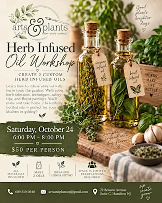herb infused oil workshop