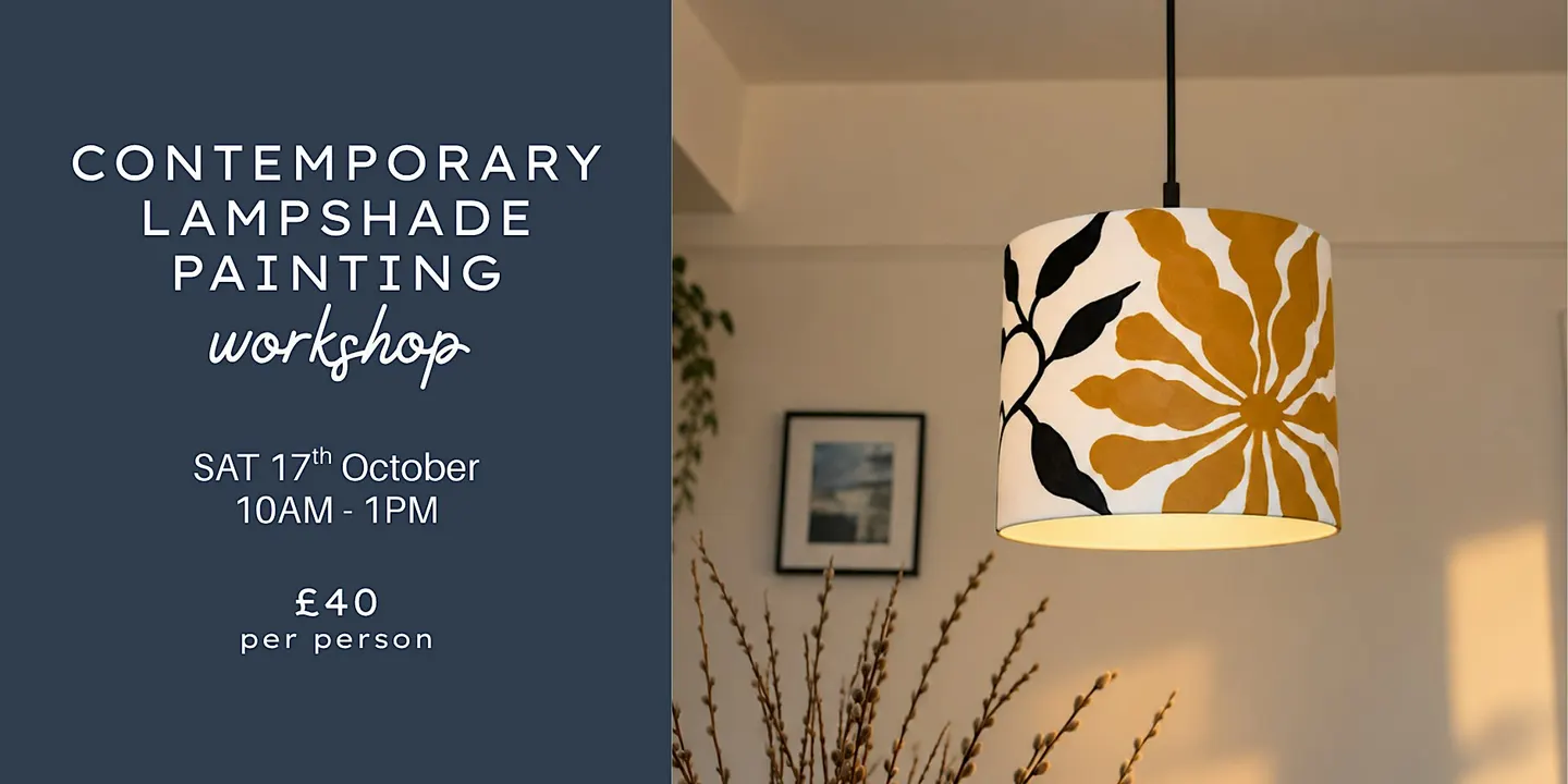 Art Workshop - Contemporary Lampshade Painting - Southampton