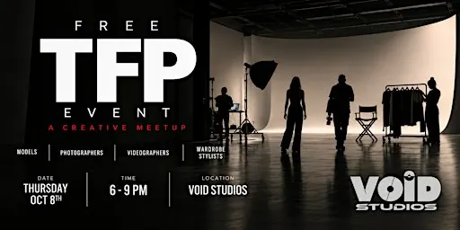 A Free TFP Meetup Event: Models. Photographers. Videogrpahers
