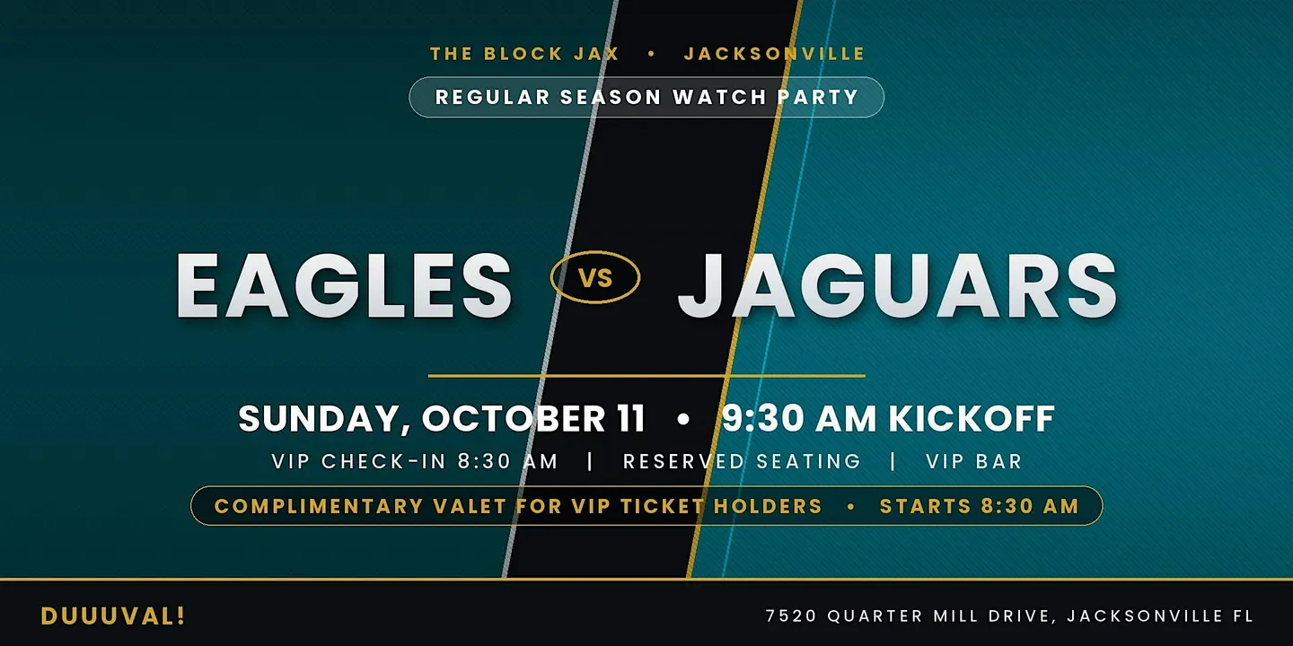 Jags Watch Party: EAGLES vs JAGS 9:30AM