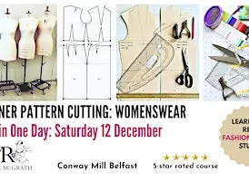 WOMANSWEAR PATTERN CUTTING COURSE: DRESS, BODICE & SKIRT: Sat 12th December
