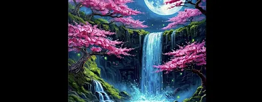 Paint & Sip: "Waterfall w/Cherry Blossoms"