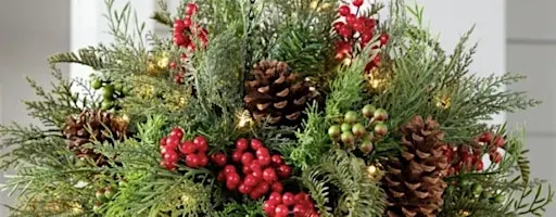 Create a fresh evergreen hanging basket