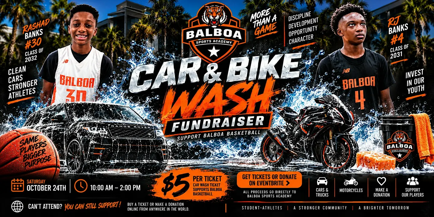 RJ & Rashad Banks | Balboa Car & Bike Wash Fundraiser