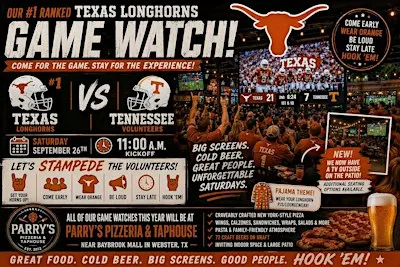 Galveston Bay Area Texas Exes Game Watch: Longhorns @ Tennessee