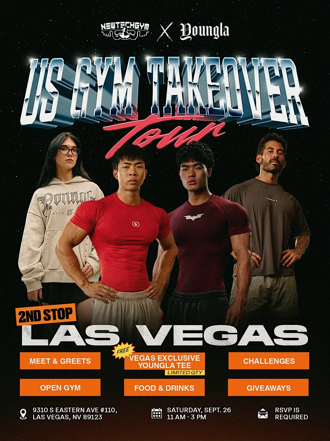YoungLA x Newtech Gym Takeover Las Vegas : YLA Gym Take Over Tour Stop #2