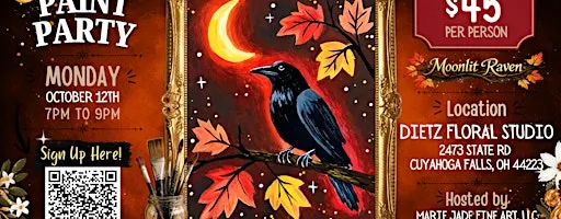 Moonlight Raven Paint Party