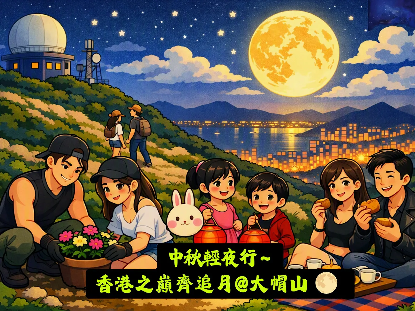 中秋輕夜行 ~ 香港之巔齊追月@大帽山
