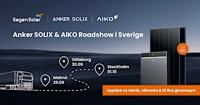 Göteborg: SegenSolar, Anker SOLIX & AIKO Roadshow i Sverige