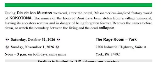 The Dead Must Not Be Forgotten
