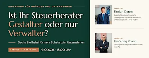 Ist ihr Steuerberater Gestalter oder nur Verwalter?