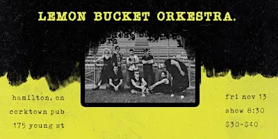Lemon Bucket return to Hamilton's Corktown Pub