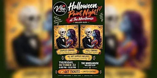 Halloween Paint Night at The WheelHouse in Willow Glen!