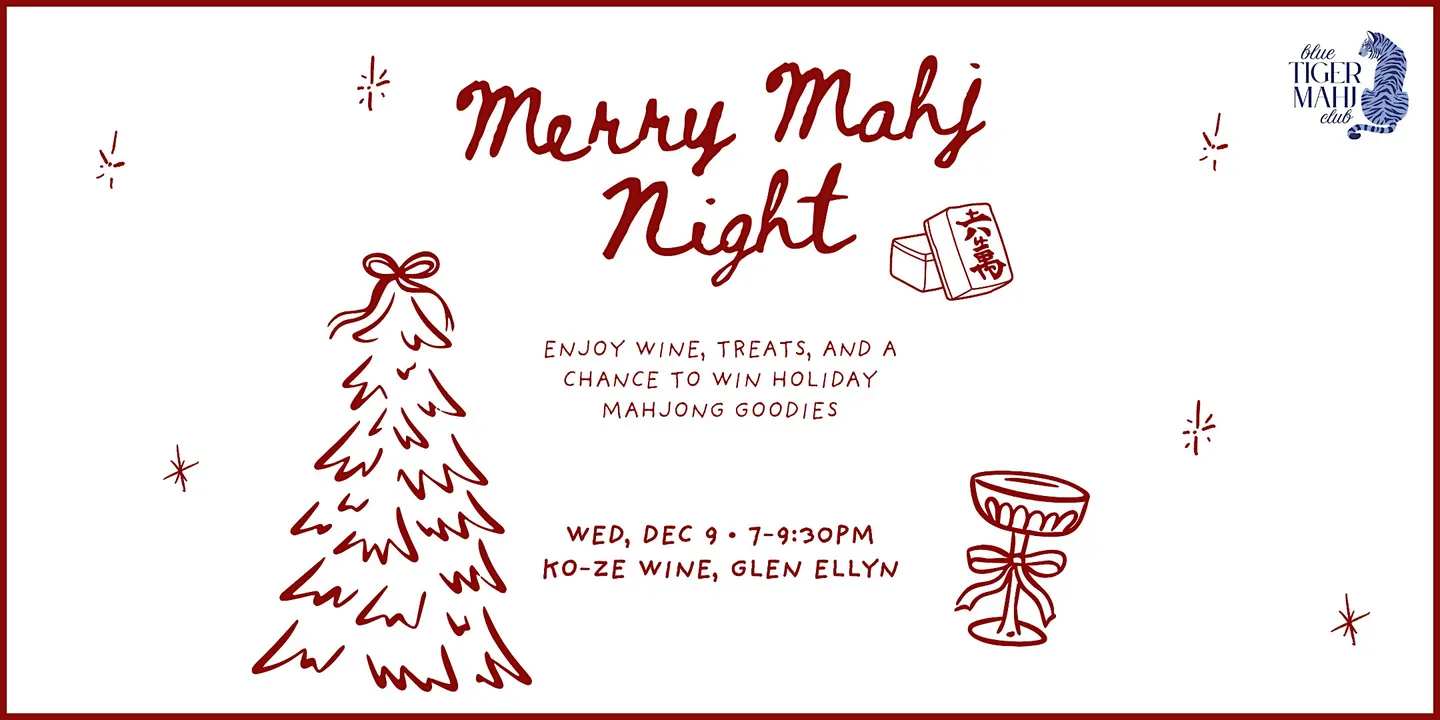 Merry Mahjong Open Play and Wine Night