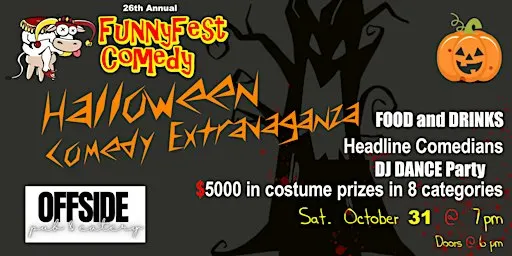 Halloween Comedy Party - 3 Comedians AND $5000 Prizes Costume Contest - YYC