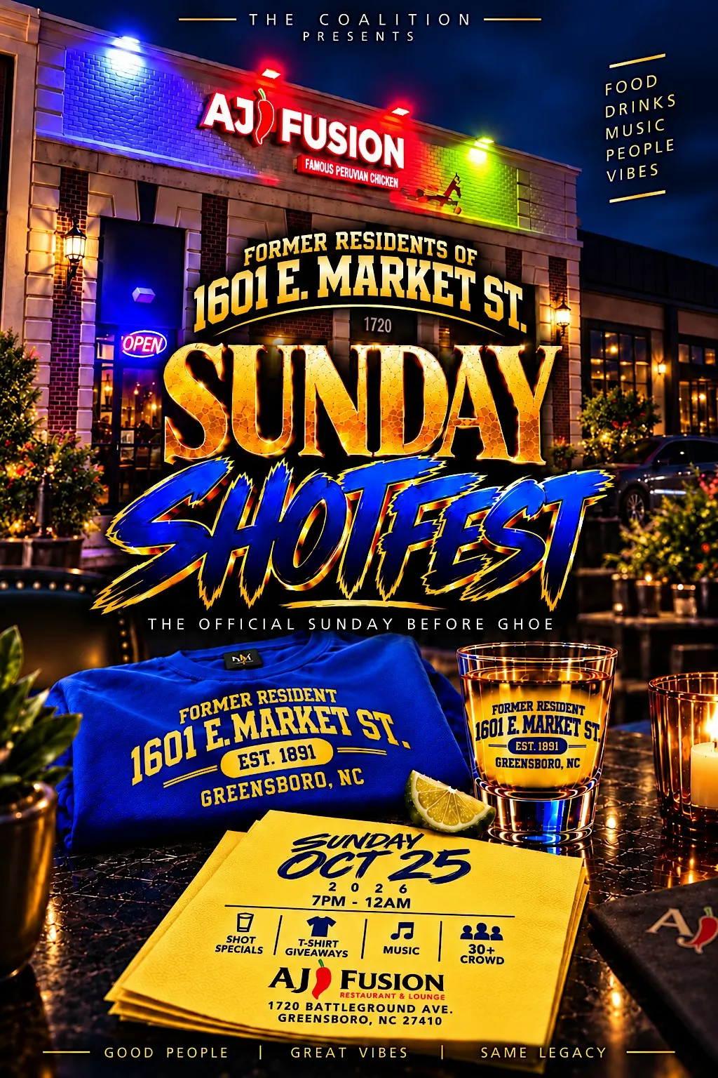 SUNDAY AGGIE SHOTFEST The 1601 Homecoming Kickoff: Sunday Shotfest Kick off