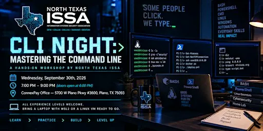 NTXISSA Hands-On Program: CLI Night: Mastering the Command Line