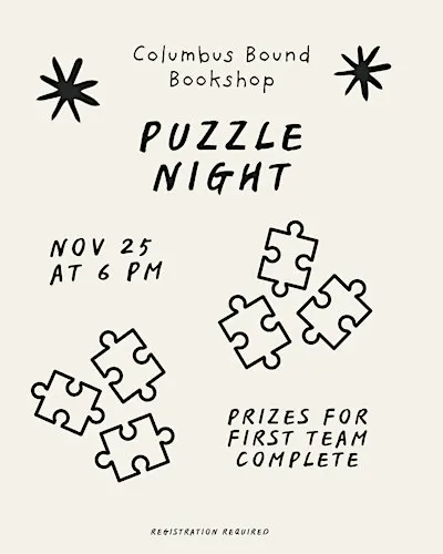 November Puzzle Night at Columbus Bound Bookshop