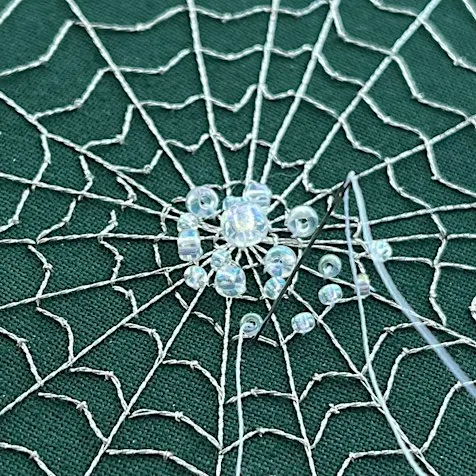 Beaded Spiderweb Embroidery Class for Beginners
