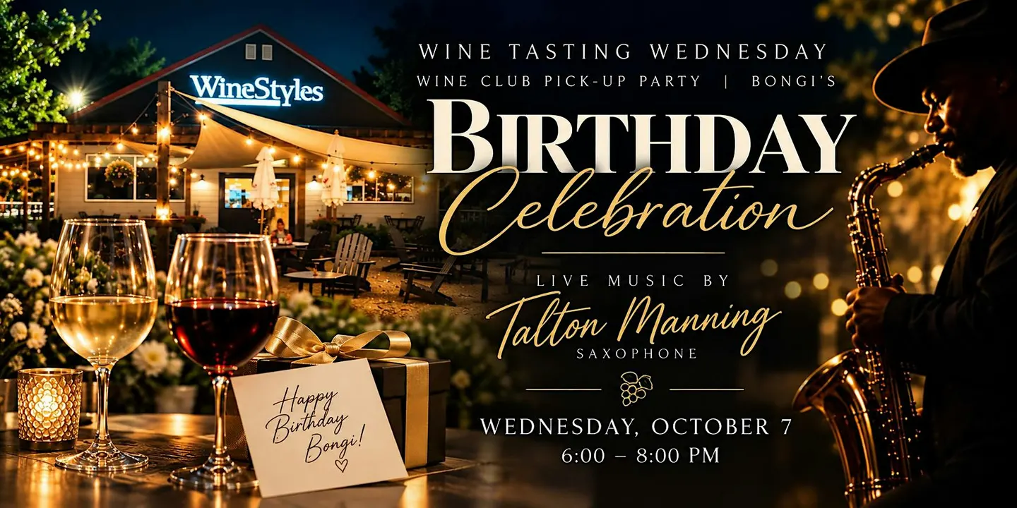 Wine Tasting Wednesday + Live Sax Performance