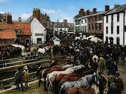 The Horncastle Horse Fair and Livestock Market by Robert Bell