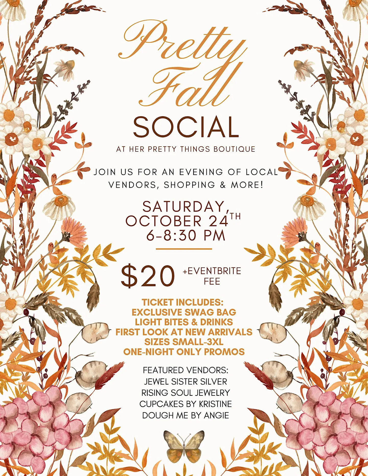 Pretty Fall Social at Her Pretty Things Boutique