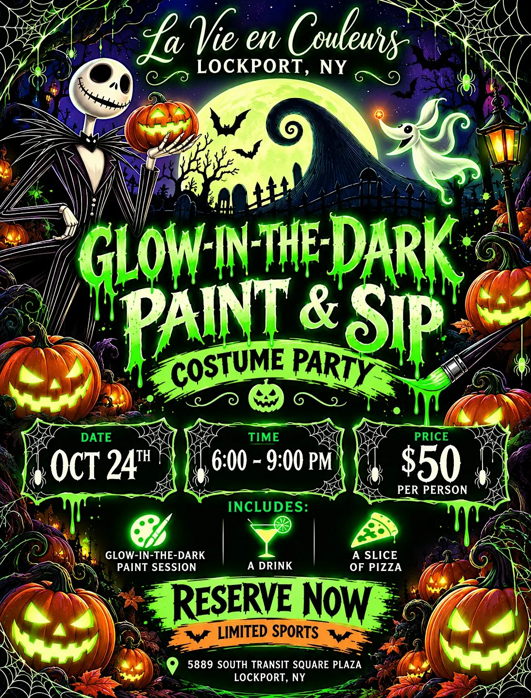 THE NIGHT BEFORE CHRISTMAS: GLOW-IN-THE-DARK PAINT & SIP COSTUME PART