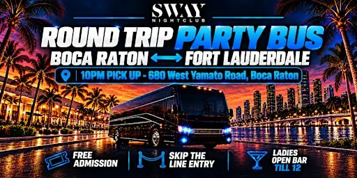 Boca Raton party bus 2 SWAY Nightclub