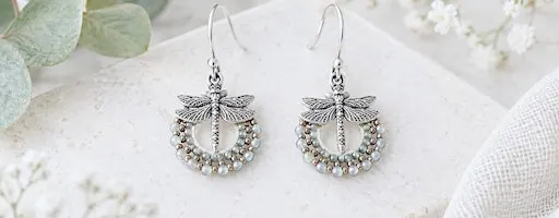 Create your own beaded dragonfly earrings