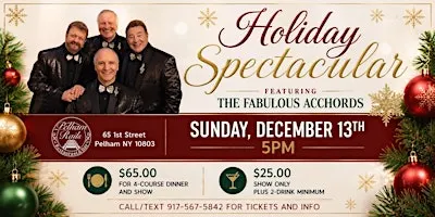 The Acchords Holiday Doo Wop To Disco Show Spectacular in Pelham N.Y.
