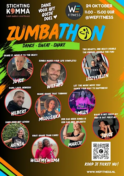 WeFitness ZumbaThon voor stichting Komma
