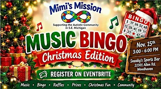 Mimi's Mission Chistmas Music Bingo