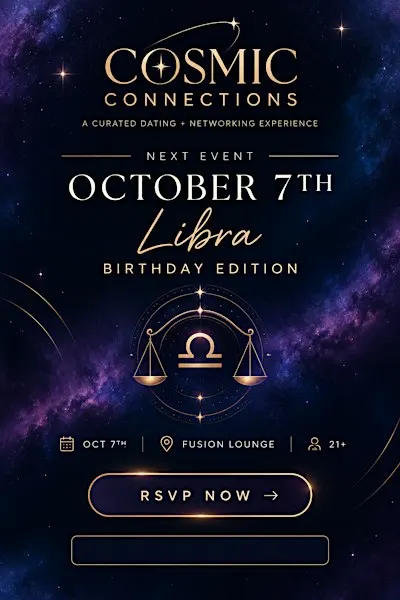 Cosmic Connections — Libra Birthday Edition | Singles Speed Dating & Networ