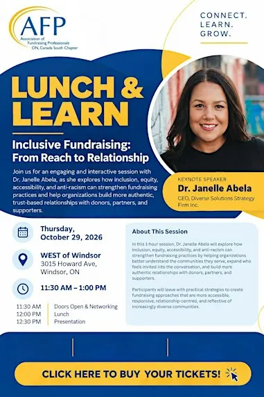 AFP Canada South Presents Lunch & Learn "Inclusive Fundraising"