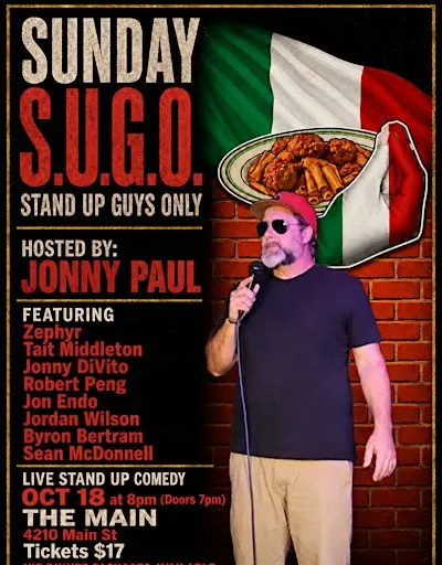 Sunday S.U.G.O. (Stand Up Guys Only) — Dinner & a Comedy Show