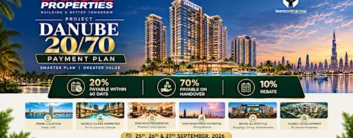 Danube 20/70 Payment Plan | Free Ticket to Prime Dubai Location
