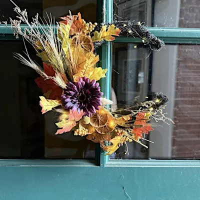 Celestial Crescent Moon Wreath Workshop: Fall & Halloween Edition