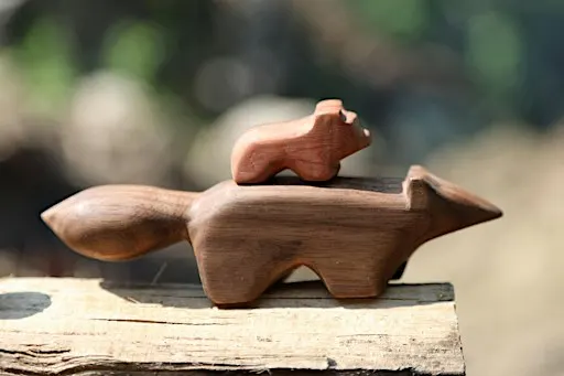 Family Fireside Wood Carving