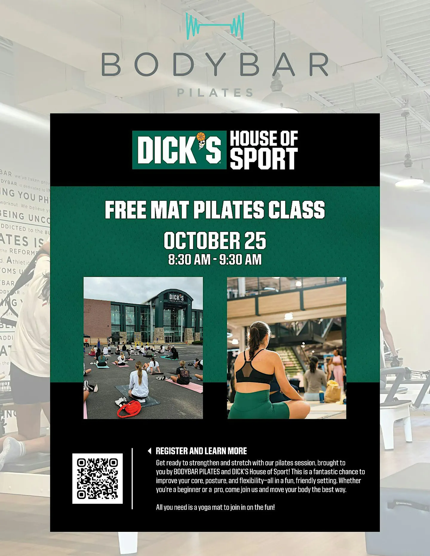 Bodybar X Dicks House of Sports Mat Class