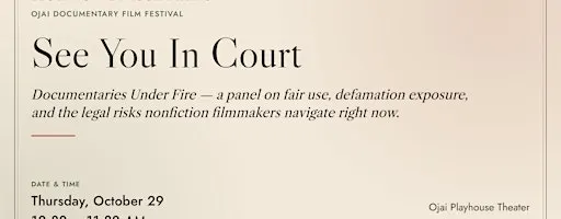 See You In Court: Documentaries Under Fire