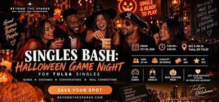 Singles Event: Halloween Game Night Bash Tulsa Singles October 30th