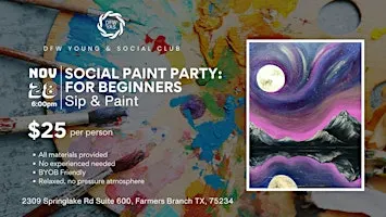 Social Paint Party for Beginners | Sip & Paint