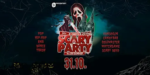 SCARY PARTY 90s 2000s 2010s Halloween Party Köln 2026 // 31.10. Klub Domhof