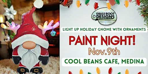 Light Up Holiday Gnome at Cool Beans Cafe