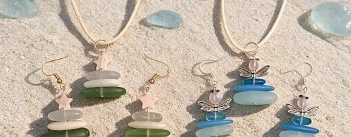 Sea Glass 3 Piece Jewelry Set