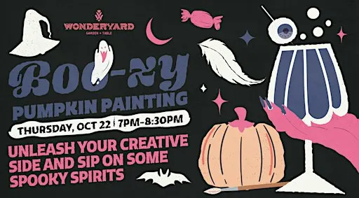 BOOzy Pumpkin Painting at Wonderyard
