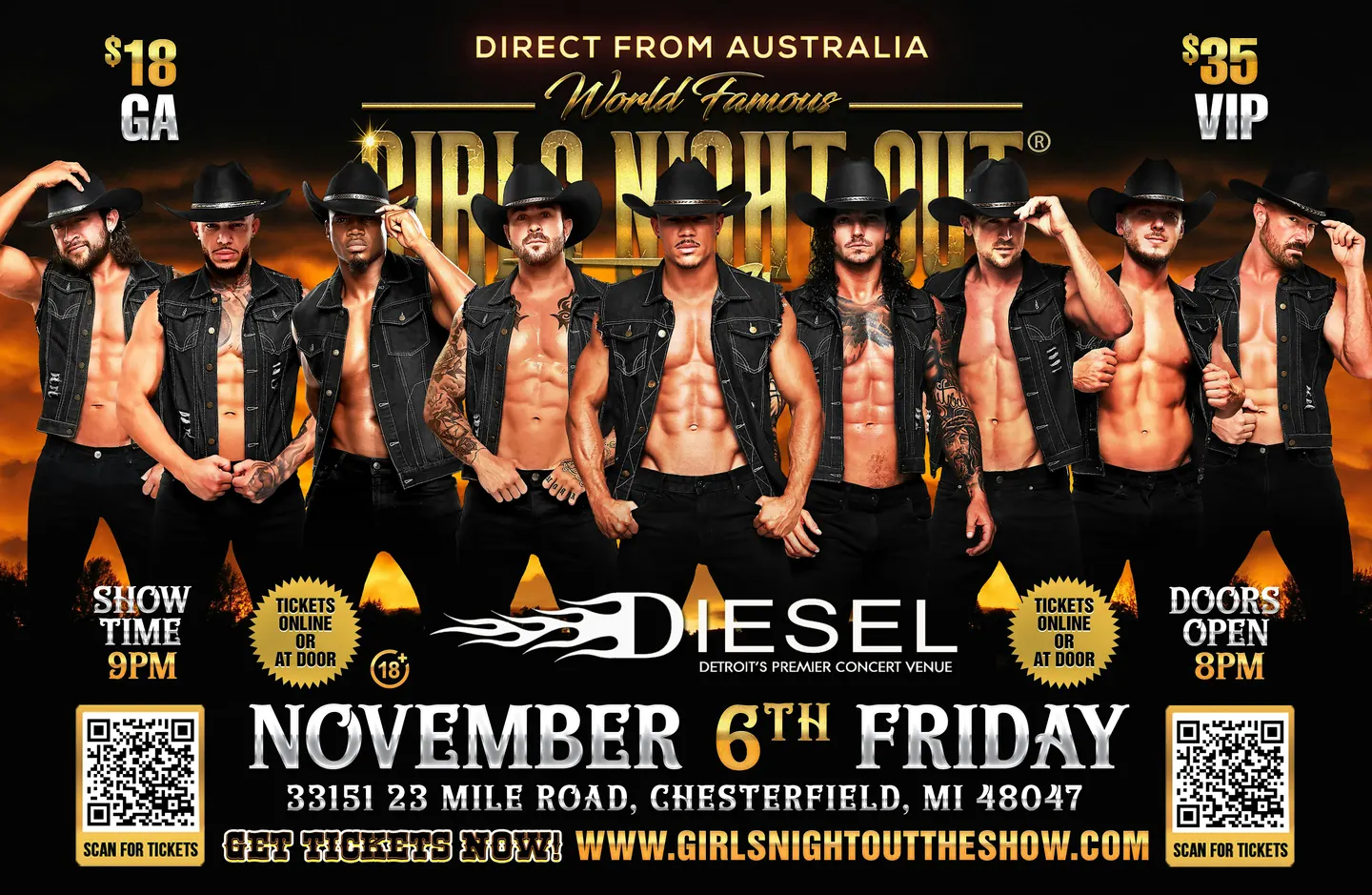 Australia's Girls Night Out Live Experience in Chesterfield, MI!