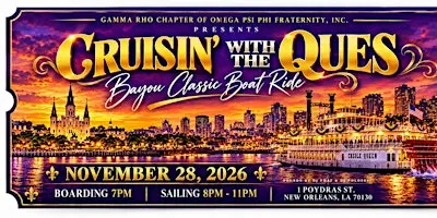 "Cruisin' With The Ques" Bayou Classic Boat Ride